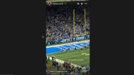 Nicole Anderson reacts to Jahmyr Gibbs's touchdown (Credits: IG / @madisynnnicole)